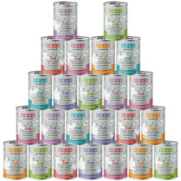 Grau Vorteilspack Hund Menü Dosen 24 x 400g