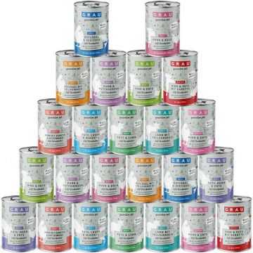 Grau Vorteilspack Katze Dosen 24 x 400g