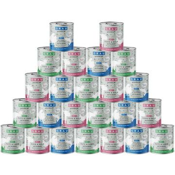 Grau Vorteilspack Katze Dosen 24 x 800g