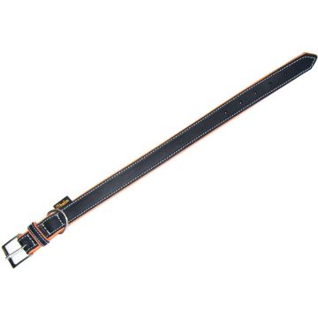 Heim Halsband Florenz, genaeht, schwarz/orange