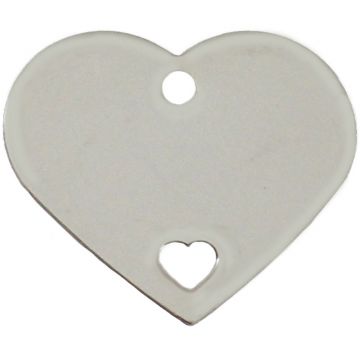 Herzchen Groß Chrom Cutout