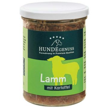 Hundegenuss Lamm mit Kartoffel 380g im Glas