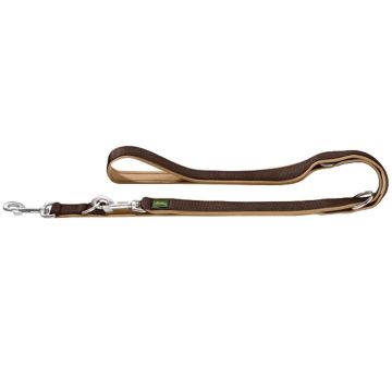 Hunter verstellbare Führleine Neopren, braun/karamel