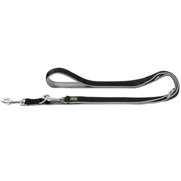 Hunter verstellbare Führleine Neopren, schwarz/grau