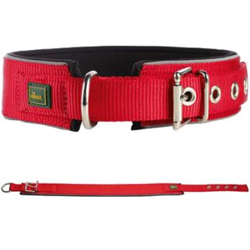 Hunter Halsband Neopren Reflect, rot/schwarz