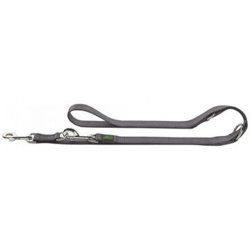 Hunter verstellbare Führleine, Nylon, grau
