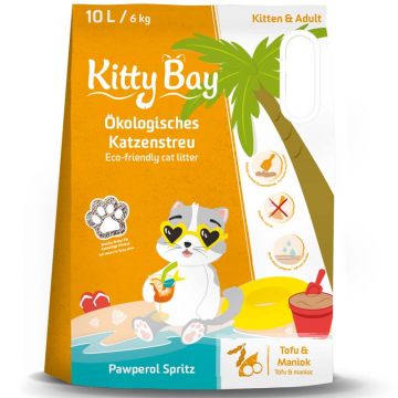 Kitty Bay Katzenstreu Pawperol Spritz - Tofu+Maniok 10 Liter