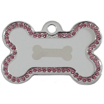 Knochen Groß Chrom Steine Pink Motiv Knochen