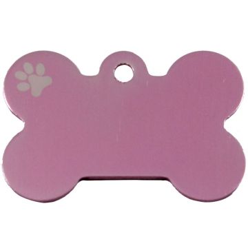 Knochen Groß Pink mit Motiv Pfote
