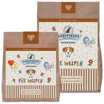 Lakefields Trockenfleisch-Menü Welpen Huhn