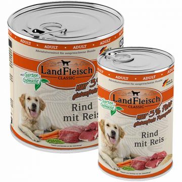 Landfleisch pur Rind mit Reis (Extra mager)
