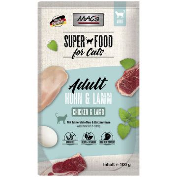 Macs Cat Pouch Huhn + Lamm 100g