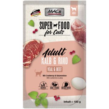 Macs Cat Pouch Kalb + Rind 100g