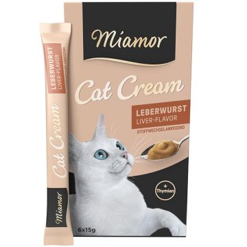 Miamor Cat-Snack Leberwurst-Cream 6x15g