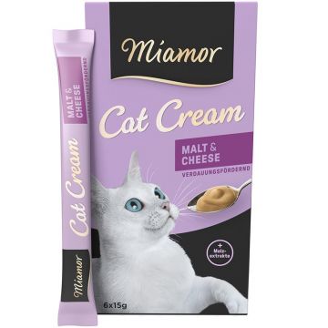 Miamor Cat-Snack Malt-Cream mit Käse 6x15g