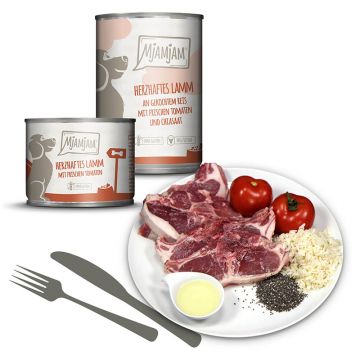 MjAMjAM Dog Dose herzhaftes Lamm mit Reis und Tomaten