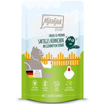 MjAMjAM Quetschie Chicks + Friends Hühnchen an Spinat 125g