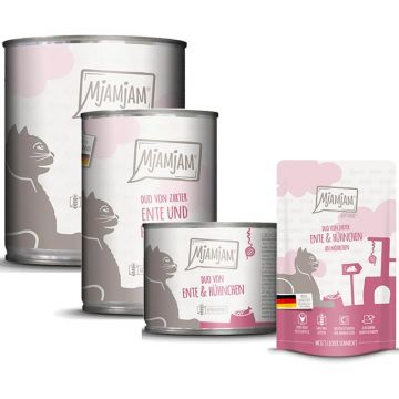 MjAMjAM DUO von zarter Ente + saftigem Hühnchen an Möhrchen