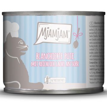 MjAMjAM Dose blanchierte Pute + Lachs an Soße 185g
