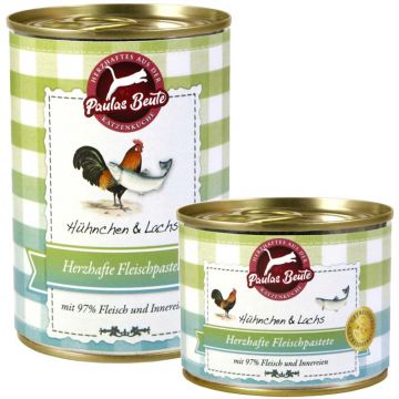 Paulas Beute Fleischpastete Hühnchen und Lachs
