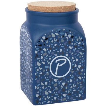 Petlando Futter- und Snackdose Terrazzo, 1350 ml, blau