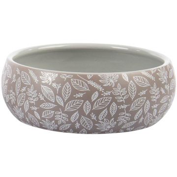 Petlando Keramiknapf Leaf, taupe