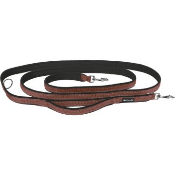 Petlando Outdoor Führleine mit Sicherheitsgriff, mokka