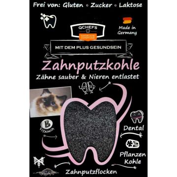 QCHEFS Zahnputzkohle Katze 70g