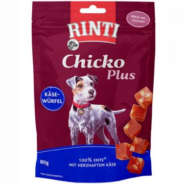 Rinti Snack Chicko PLUS Käsewürfel mit Ente 80g