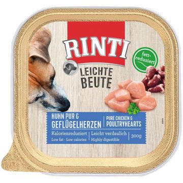 Rinti Leichte Beute Schale Huhn pur + Geflügelherzen 300g