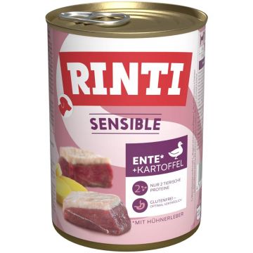 Rinti Sensible Ente, Hühnerleber u. Kartoffel 400g