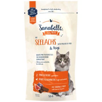 Sanabelle Snack Seelachs und Feige 55g