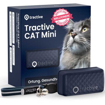 Tractive GPS CAT Mini, Tracker für Katzen, dark blue