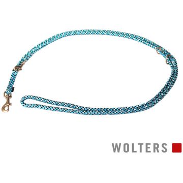 Wolters Führleine Everest, reflektierend, aqua/schwarz