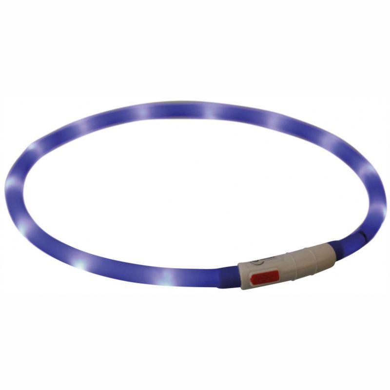 Flash Leuchtring USB, Silikon, XS-XL: 70cm/10mm, royalblau