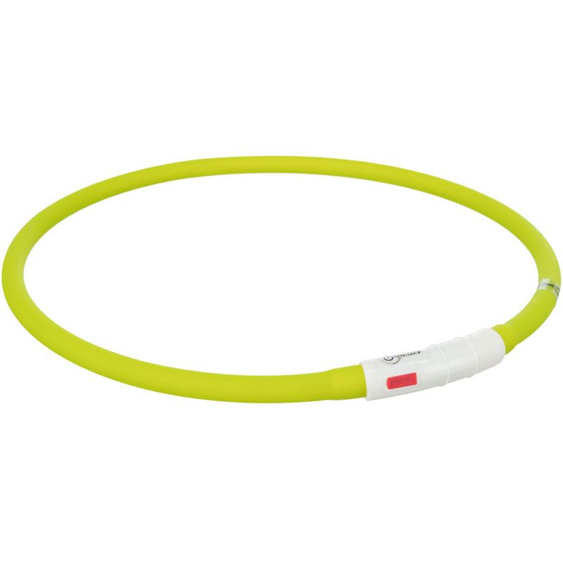 Flash Leuchtring USB, Silikon, XS-XL: 70cm/10mm, grün