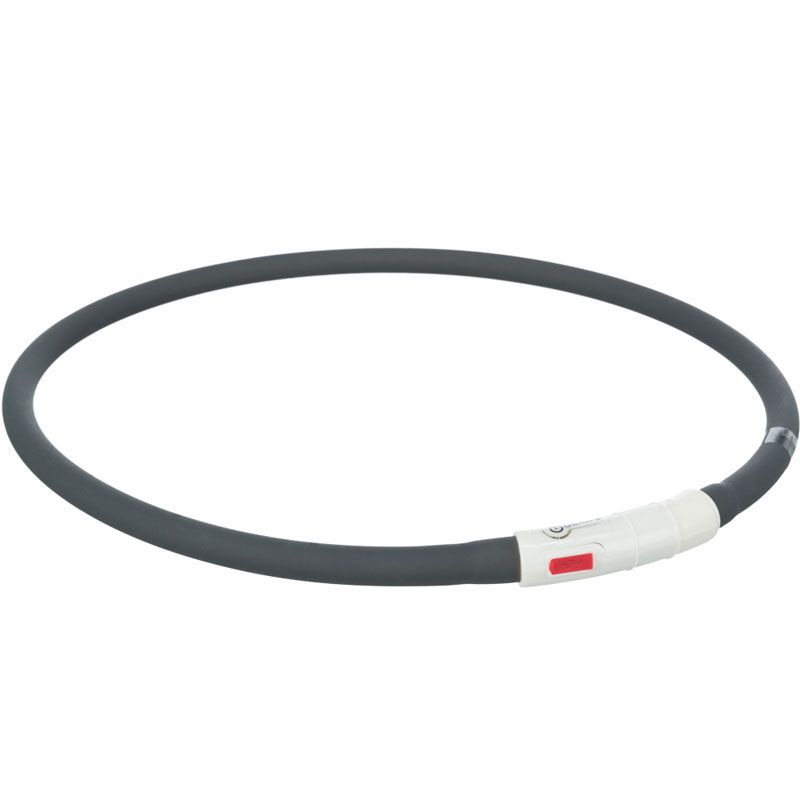 Flash Leuchtring USB, Silikon, XS-XL: 70cm/10mm, schwarz