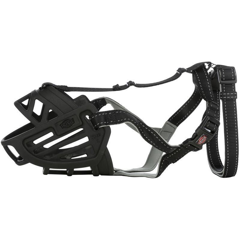 Maulkorb Muzzle Flex, S: bis zu 18cm/19cm, schwarz