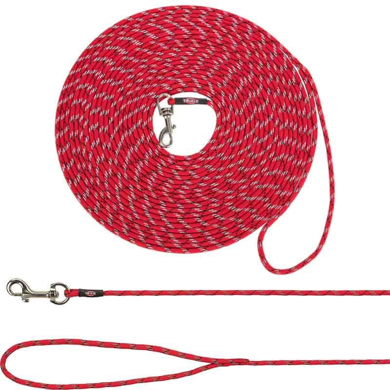 Junior Welpen-Schleppleine, rund, 8 m / 4 mm, rot