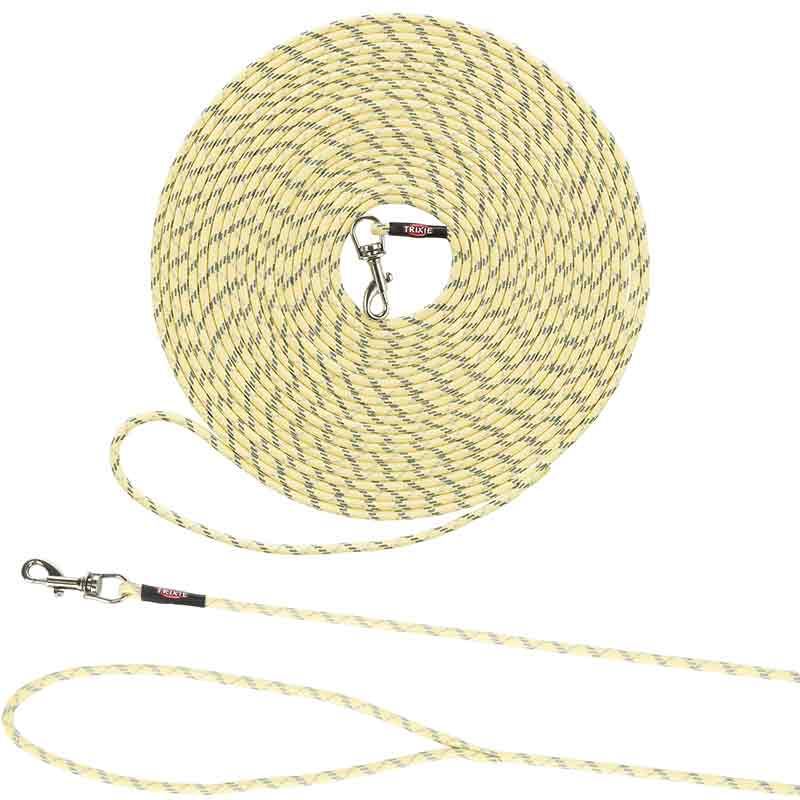 Junior Welpen-Schleppleine, rund, 8 m / 4 mm, gelb
