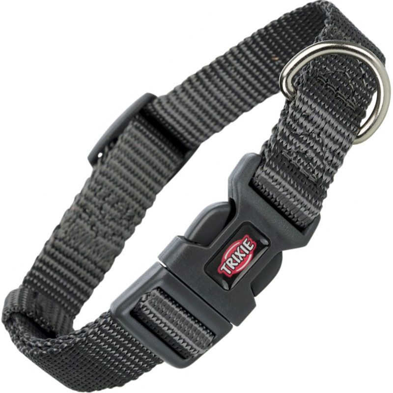 Premium Halsband, XXS-XS: 15-25 cm/10 mm, schwarz