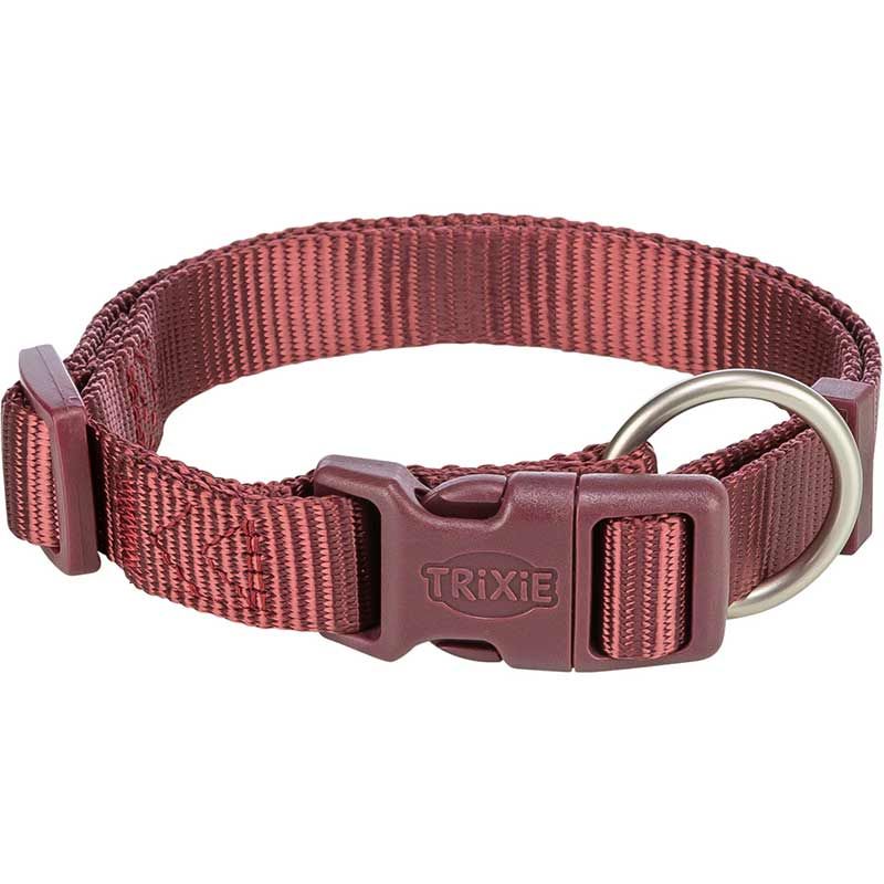 Premium Halsband, XXS-XS: 15-25 cm/10 mm, sangria
