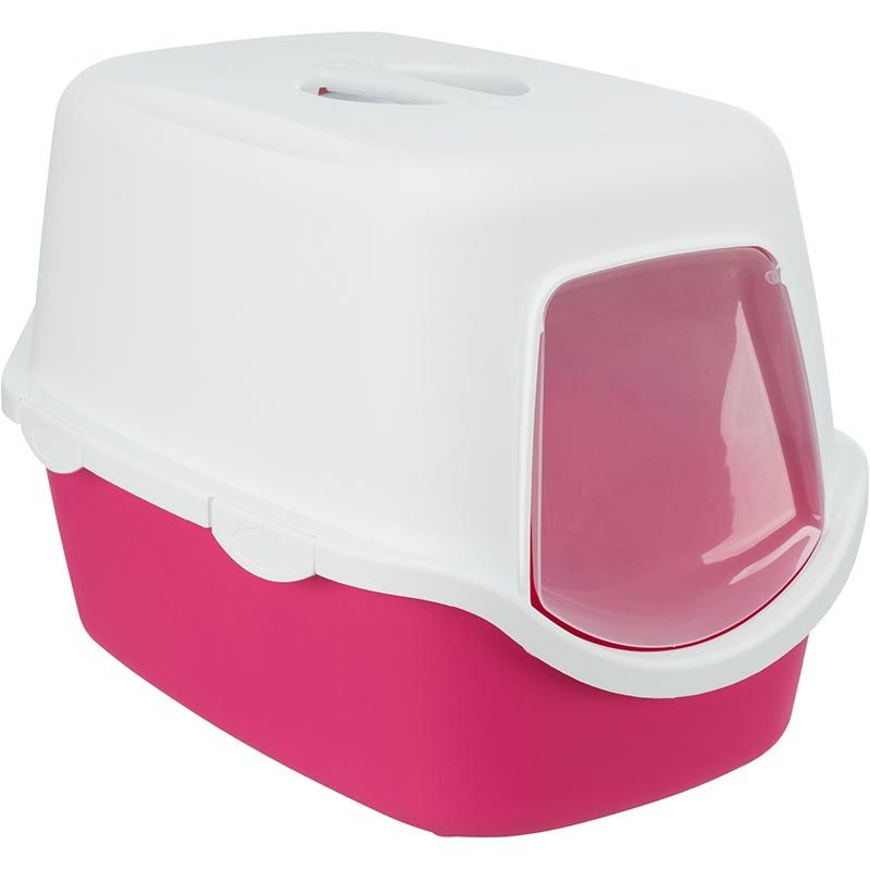 Katzentoilette Vico, 40 x 40 x 56 cm, pink/weiß