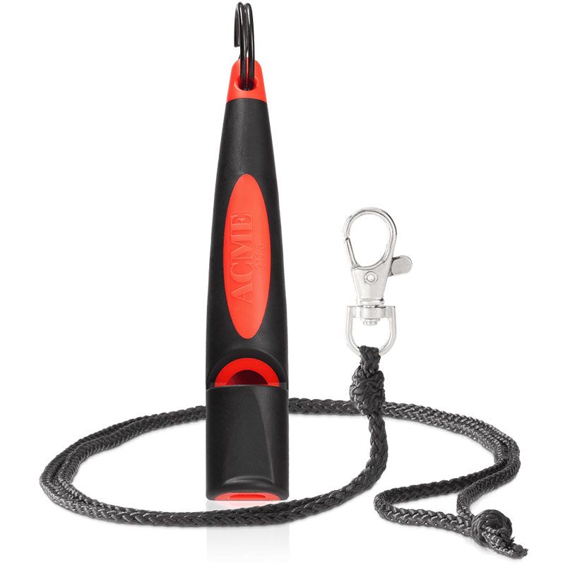 ACME ALPHA Hundepfeife 211,5-Black/DG Orange mit Pfeifenband