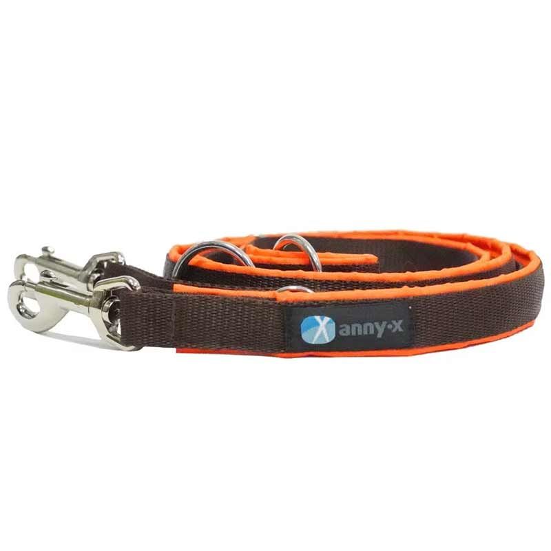 Anny-x Führleine Classic Bolt Protect, 3m,leuchtorange/braun