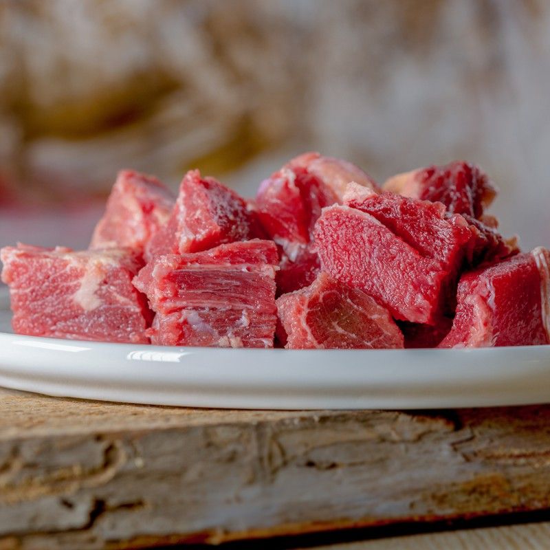 Barfgold Rindermuskelfleisch, durchwachsen, gewürfelt 1000g