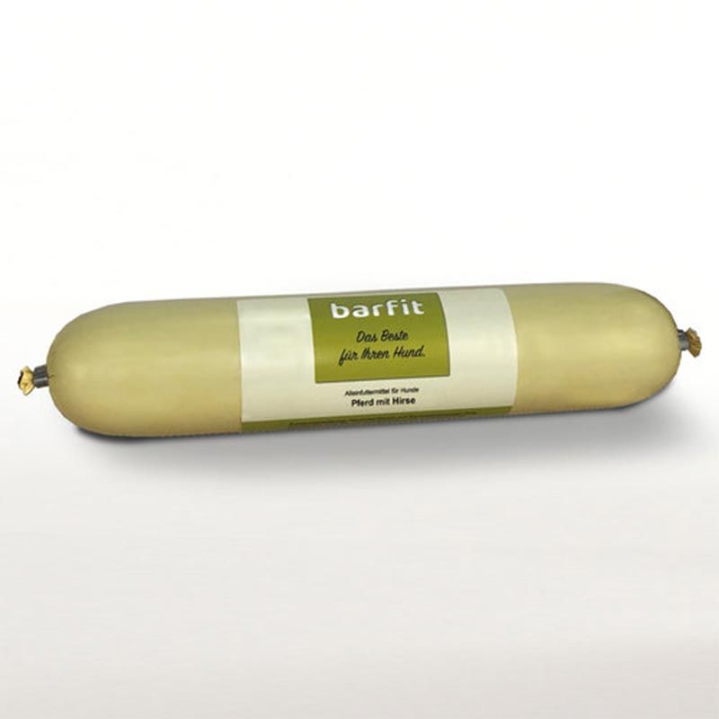 Barfit Schonkost Wurst Pferd mit Hirse 400g