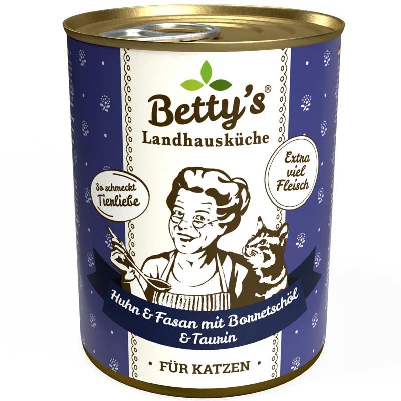 Betty's Landhausküche Dose Huhn, Fasan + Borretschöl 400g