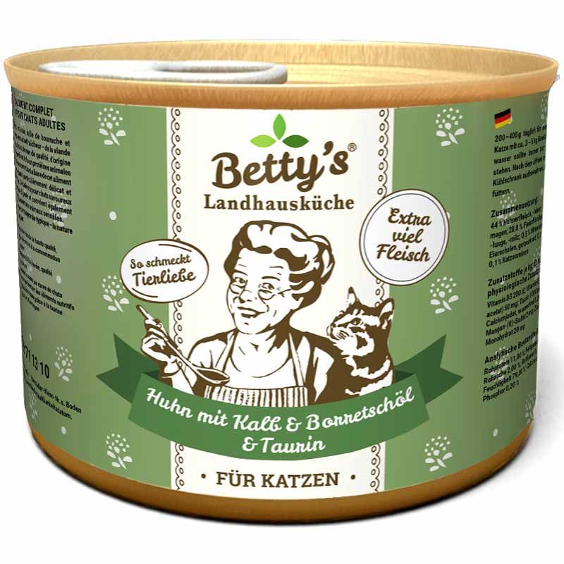 Betty's Landhausküche Dose Huhn, Kalb + Borretschöl 200g