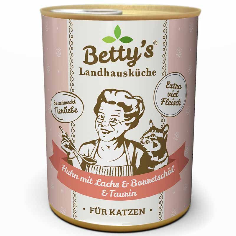 Betty's Landhausküche Dose Huhn, Lachs + Borretschöl 400g